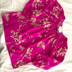 Bright pink summer blouse